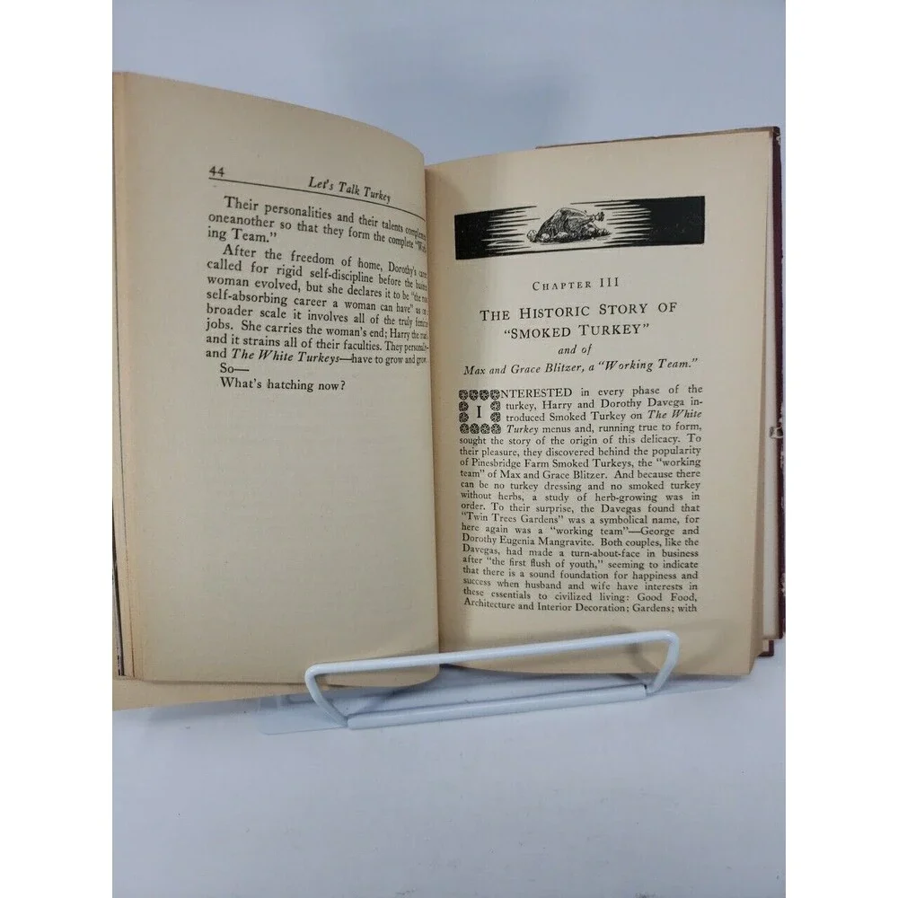 Let's Talk Turkey Recipes of the White Turkey Inn by F Meredith Dietz  1948 VTG